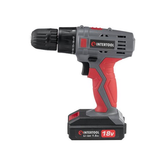 Дриль-шурупокрут акумуляторний 17 Нм INTERTOOL DT-0315 | Зображення 1