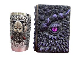 Подарунковий набір Стакан 3D Вікінг Лицар і Блокнот 3D «Око Ілюзій»