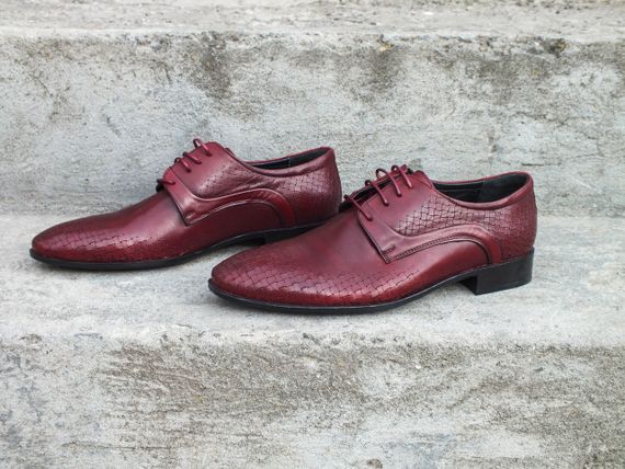 Бордові чоловічі туфлі 42 розмір