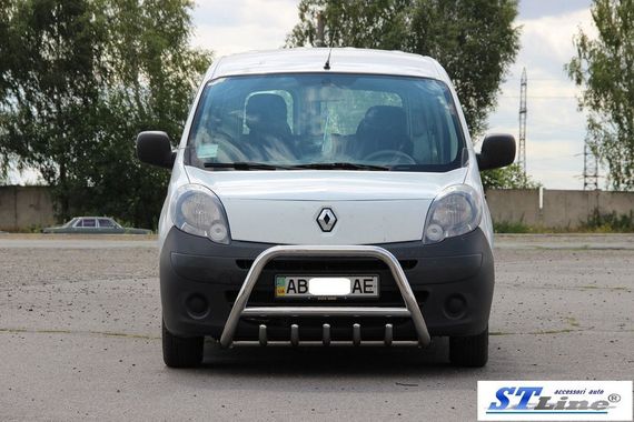 Кенгурятник WT003/004 (нерж.) без надписи, 51 мм для Renault Kangoo 2008-2020 гг | Зображення 5