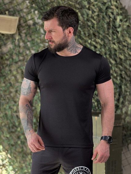 Тактическая потоотводящая футболка  Донецька область black ДЛ7401 | Зображення 4