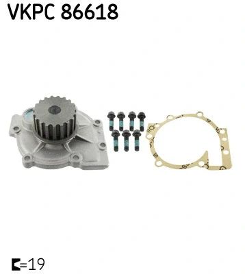 Водяной насос VOLVO ASIA, VOLVO (CHANGAN), FORD KUGA, SKF (VKPC86618) | Зображення 1