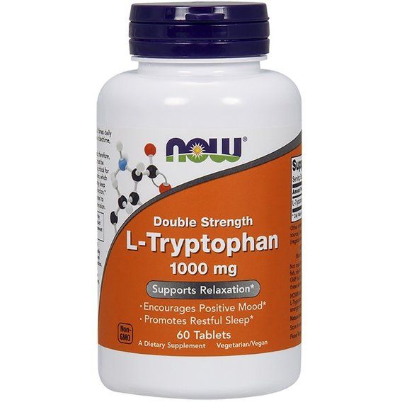 Тріптофан NOW Foods L-Tryptophan 1000 mg 60 Tabs