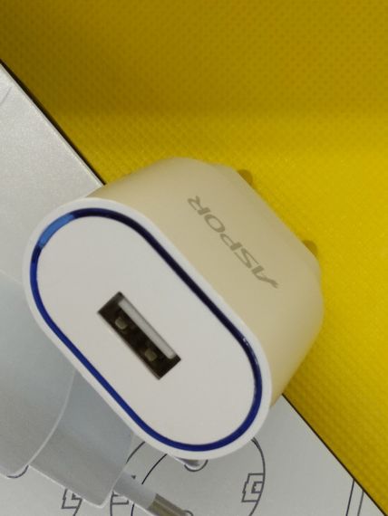Сетевое зарядное устройство Aspor A818 LED USB 1A | Зображення 2
