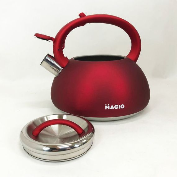 Чайник Magio MG-1193 3 л зі свистком, маленький чайник для газової плити, металевий чайник | Зображення 1