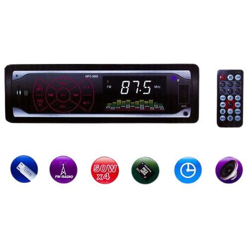 Автомагнитола MP3 3887 ISO 1DIN сенсорный дисплей LED/LCD черный (3360_492) | Зображення 1