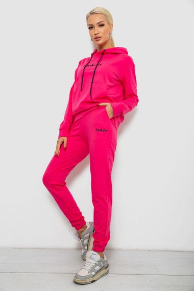 Спортивний костюм жіночий двонитка  уцінка, колір рожевий, 214R1419-006-U-19 | Зображення 2
