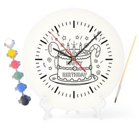 Детский набор для творчества часы раскраска День рождения 30 см (Г0162)