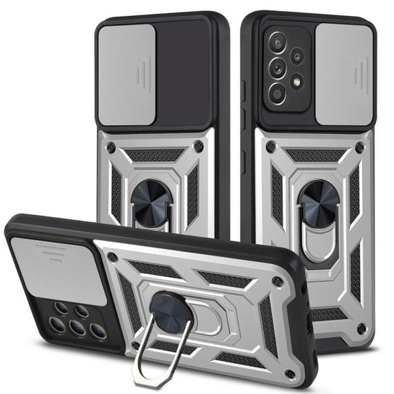 Чохол Ummi Camshield Serge Ring для Samsung Galaxy A72 4G / A72 5G Срібний