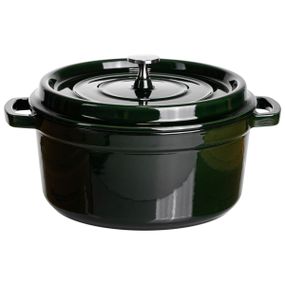 Кокотниця чавунна емальована 4,5 л, малахіт Yiwu HP-FLG-11 green