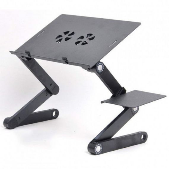 Столик - подставка для ноутбука с активным охлаждением Laptop Table T8 стол-трансформер + 2 кулера | Зображення 3