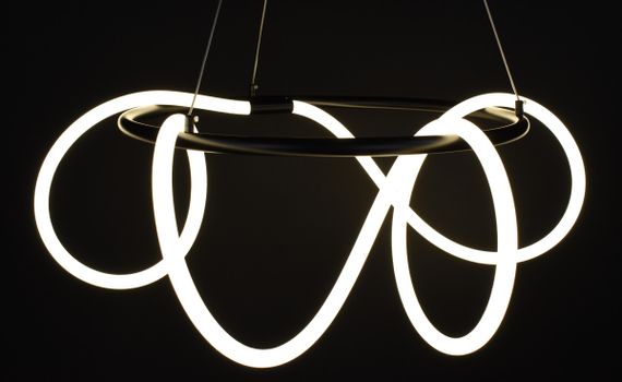 Люстра світлодіодна підвісна LED світильник для квартири на стелю лед 27739 Чорний 50-150х80х80 см. | Зображення 3