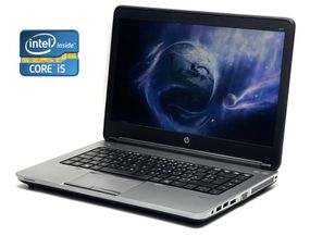 Ноутбук Б-клас HP ProBook 640 G1 / 14" (1366x768) TN / Intel Core i5-4310M (2 (4) ядра по 2.7 - 3.4 GHz) / 8 GB DDR3 / 128 GB SSD + 750 GB HDD / Intel HD Graphics 4600 / WebCam / АКБ не держит  б/в