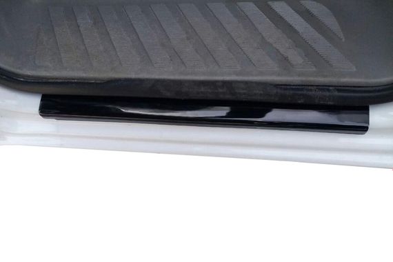 Накладки на пороги DDU (2 шт., ABS-пластик) Глянцеві для Mercedes Sprinter 2006-2018 рр