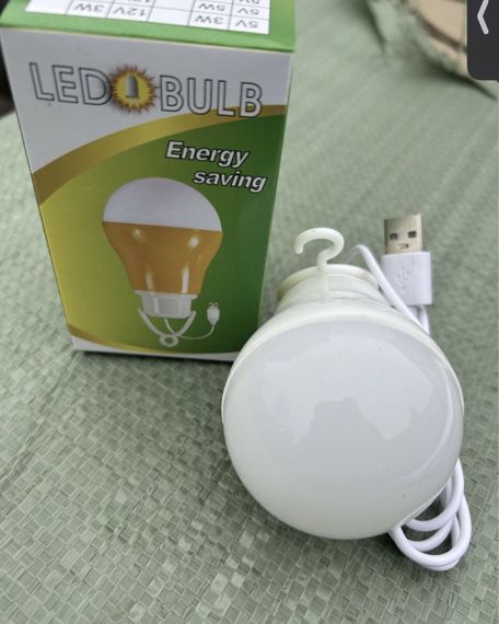 Лихтар лампа usb 5 Вт; лампочка від павербанка є гурт. | Зображення 1