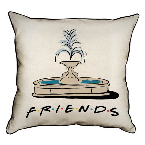 Подушка з мішковини Friends 45x45 см (45PHB_DR002)