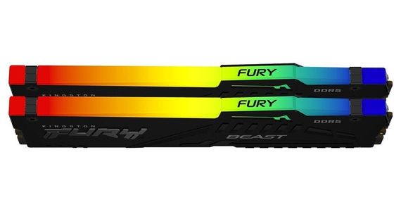 Пам&#039;ять ПК Kingston DDR5 64GB KIT (32GBx2) 5200 FURY Beast RGB KF552C40BB2AK2-64 | Зображення 2