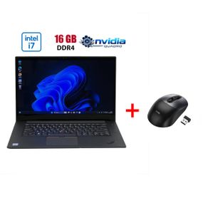 Мобільна робоча станція Б-клас Lenovo ThinkPad P1 Gen 1 / 15.6" (3840x2160) IPS Touch / Intel Core i7-8850H (6 (12) ядер по 2.6 - 4.3 GHz) / 16 GB DDR4 / 480 GB SSD / nVidia Quadro P2000, 4 GB GDDR5, 128-bit / WebCam б/в + Подарунок Миша HOCO GM28