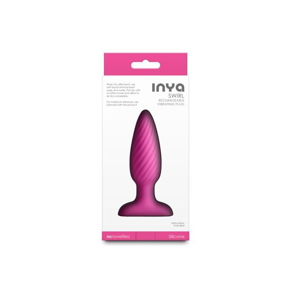 Анальна пробка з вібрацією NS Novelties INYA - Swirl - Pink | Зображення 3