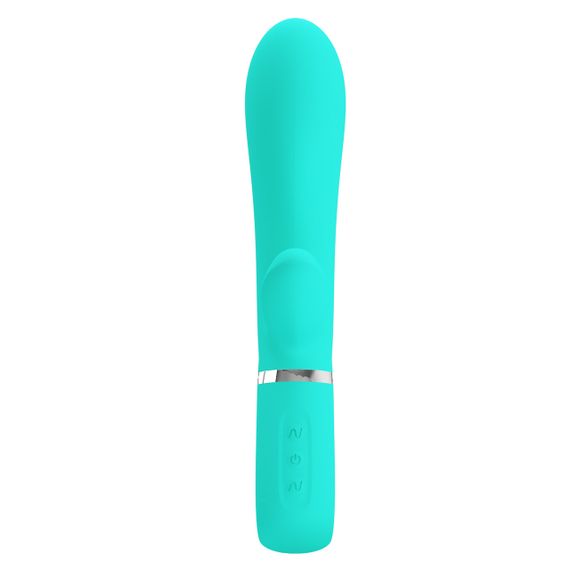 Вібратор з м'якою головкою і кліторальной стимуляцією Pretty Love - Thomas USB Green, BI-014621-3 Sex Aura | Зображення 5