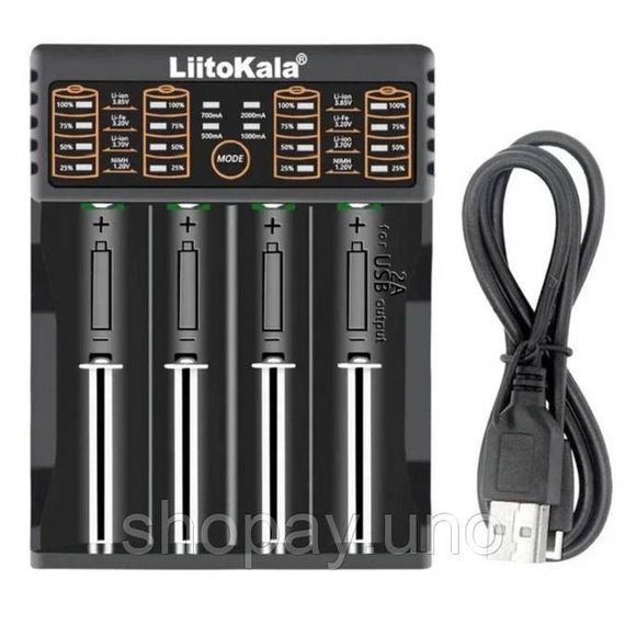 Зарядний пристрій LiitoKala Lii-402 Type-C для акумуляторів 18650, 26650, AA, AAA універсальний зарядник BR-89 | Зображення 2