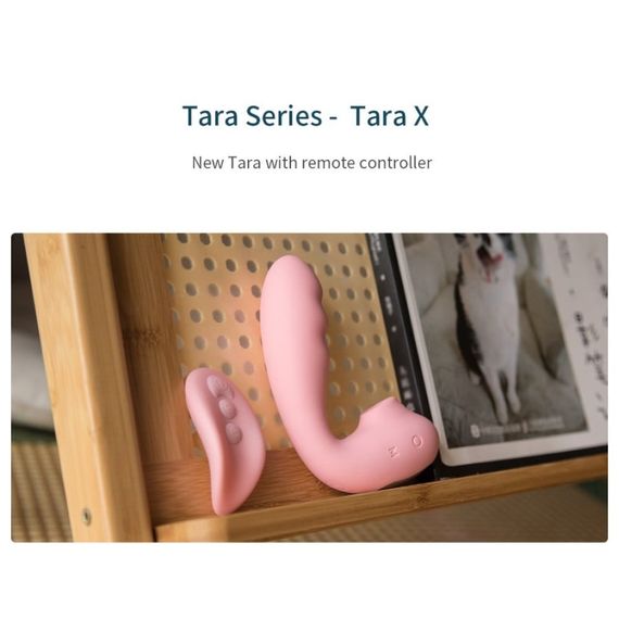 Вибратор вакуумный с двойной стимуляцией BeYourLover Tara X на пульте управления, розовый sexstyle | Зображення 6