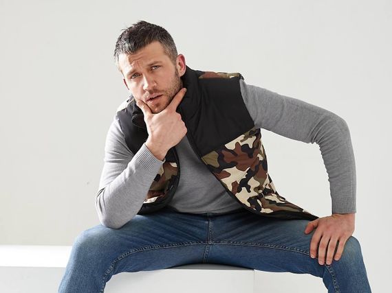 Мужской спортивный костюм на флисе теплый BS1591 цвет черный + хаки, размер L | Зображення 4