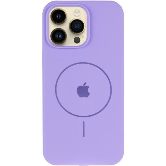 Чохол Silicone Case Full Protective (AA) V2 with MagSafe для Apple iPhone 12 Pro / 12 (6.1") Бузковий / Dasheen | Зображення 1