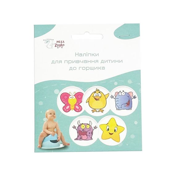 Наклейки для приучения ребенка к горшку "Дино" MGZ-0731, 5 шт | Зображення 1