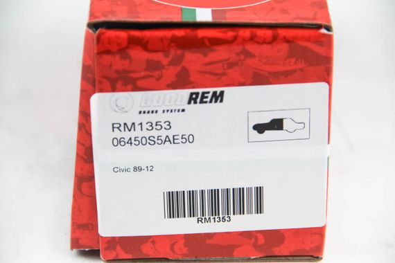 Колодки передні гальмівні Civic 89-12, GOODREM (RM1353) | Зображення 2