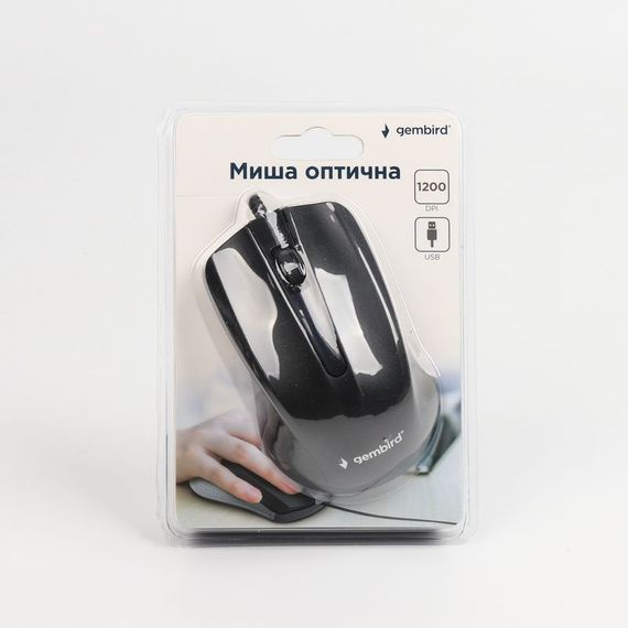 Оптична мишка Gembird MUS-101, USB інтерфейс, чорний колір | Зображення 3