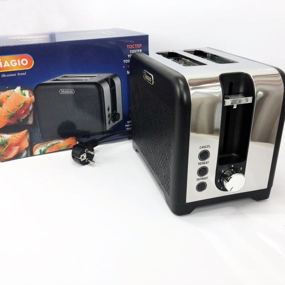 Тостер для кухні побутової MAGIO MG-287, Маленький тостер, Тостер зі знімним піддоном WC-131 для крихт | Зображення 8