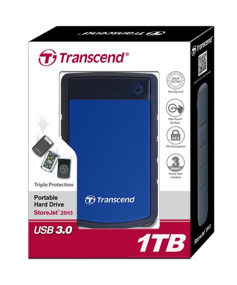 Внешний жесткий диск 2.5&quot; 1TB Transcend (TS1TSJ25H3B) (TS1TSJ25H3B) | Зображення 4