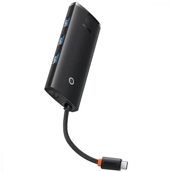 Перехідник HUB Baseus Lite Series 5in1 (Type-C to HDMI + 3xUSB 3.0 + PD) (WKQX04) Чорний | Зображення 1