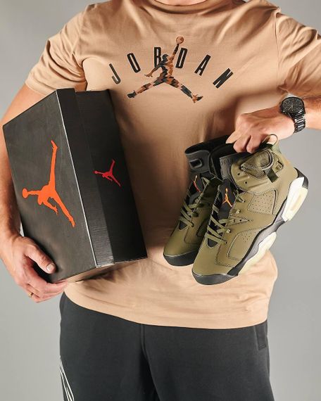 Кросівки  Air Jordan Retro 6 Trav1is Sco1tt ‘Olive’ 45 28 | Зображення 7