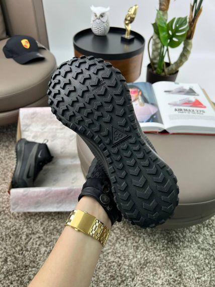 Зимові чоловічі кросівки ACG Mountain Fly Black Grey Red Fur , В'єтнам 44 28 | Зображення 4