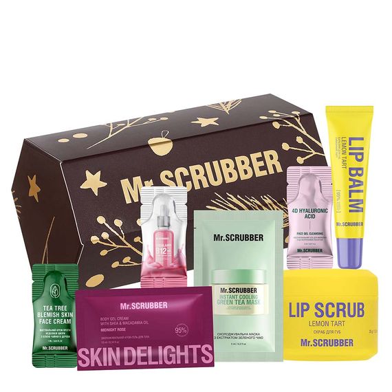 Подарунковий набір Mr. Scrubber Secret Santa Brown