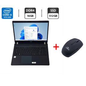 Ноутбук Acer TravelMate P215-52 (TMP215-52-547H) / 15.6" (1366x768) TN / Intel Core i5-10210U (4 (8) ядра по 1.6 - 4.2 GHz) / 16 GB DDR4 / 512 GB SSD / Intel UHD Graphics / WebCam / Windows 11 Pro б/в + Подарунок Бездротова миша