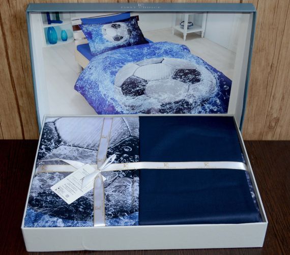 Постельное белье First Choice 3D Satin 160×220 Football | Зображення 1