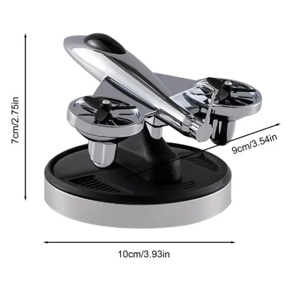 Ароматизатор на солнечных батареях в машину Самолет истребитель с турбинами | Зображення 6