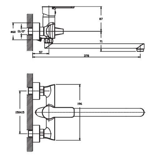 Змішувач для ванни Haiba HOUSTON 006 (HB0230) | Зображення 1