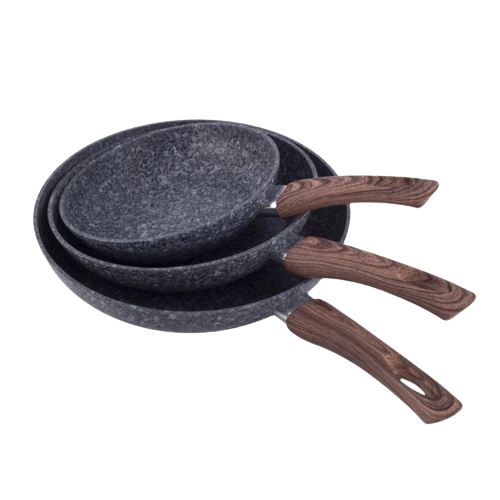 Набір сковорід 20см/24см/28см 3 предмети алюміній а/п Grey marble 4169 KAMILLE