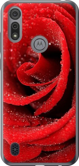 Чехол на Motorola E6i Красная роза "529u-2355-17620"