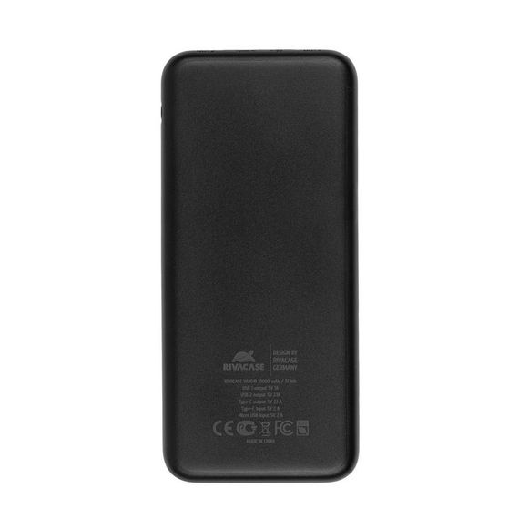 Портативний зарядний пристрій Rivacase, 10000 mA, RIVAPOWER VA2041 (Black) | Зображення 2