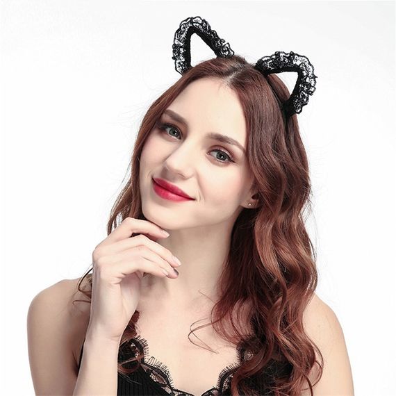 Обруч з котячими вушками Babydoll Універсальний. Чорний 4503 | Зображення 2