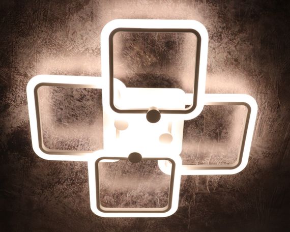 Люстра світлодіодна стельова LED світильник для квартири на стелю лед з пультом 25625 Білий 11х62х63 см. | Зображення 2