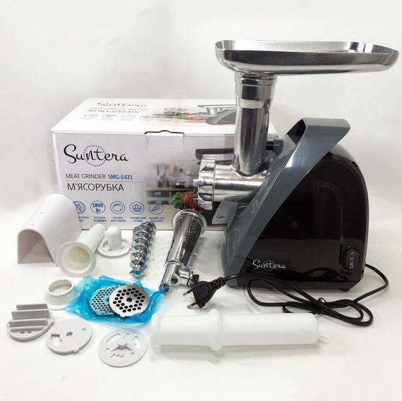М'ясорубка Suntera SMG-5421B 1800 Вт, м'ясорубка електрична для м'яса, м'ясорубка для домашньої ковбаси | Зображення 6