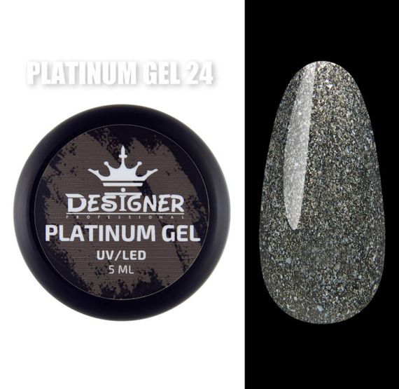 Гель-фарба P24 Designer Platinum Gel з блистками 5мл | Зображення 2