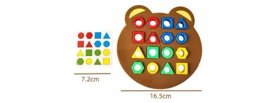 Настільна розвиваюча гра на відповідність форми та кольору | Зображення 4