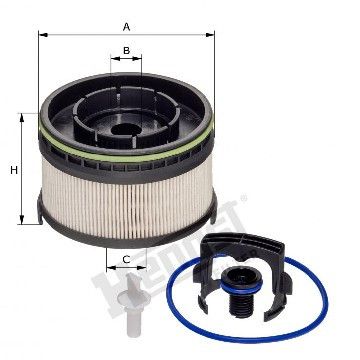 Фильтр топливный Mercedes Benz Sprinter OM651/654 18-, Hengst, E458KP D368,